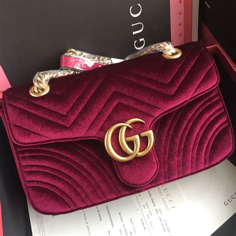 gucci red velvet duffle bag|Gucci marmont red velvet.